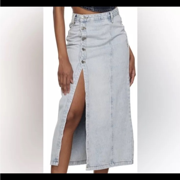 Free People x Ksubi denim asymmetrical denim skirt - Picture 2 of 15